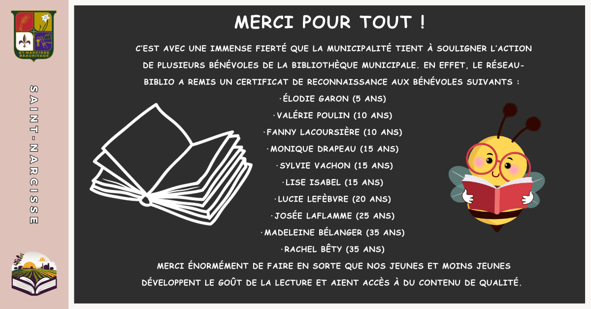 Bibliothèque municipale Municipalité de SaintNarcissedeBeaurivage