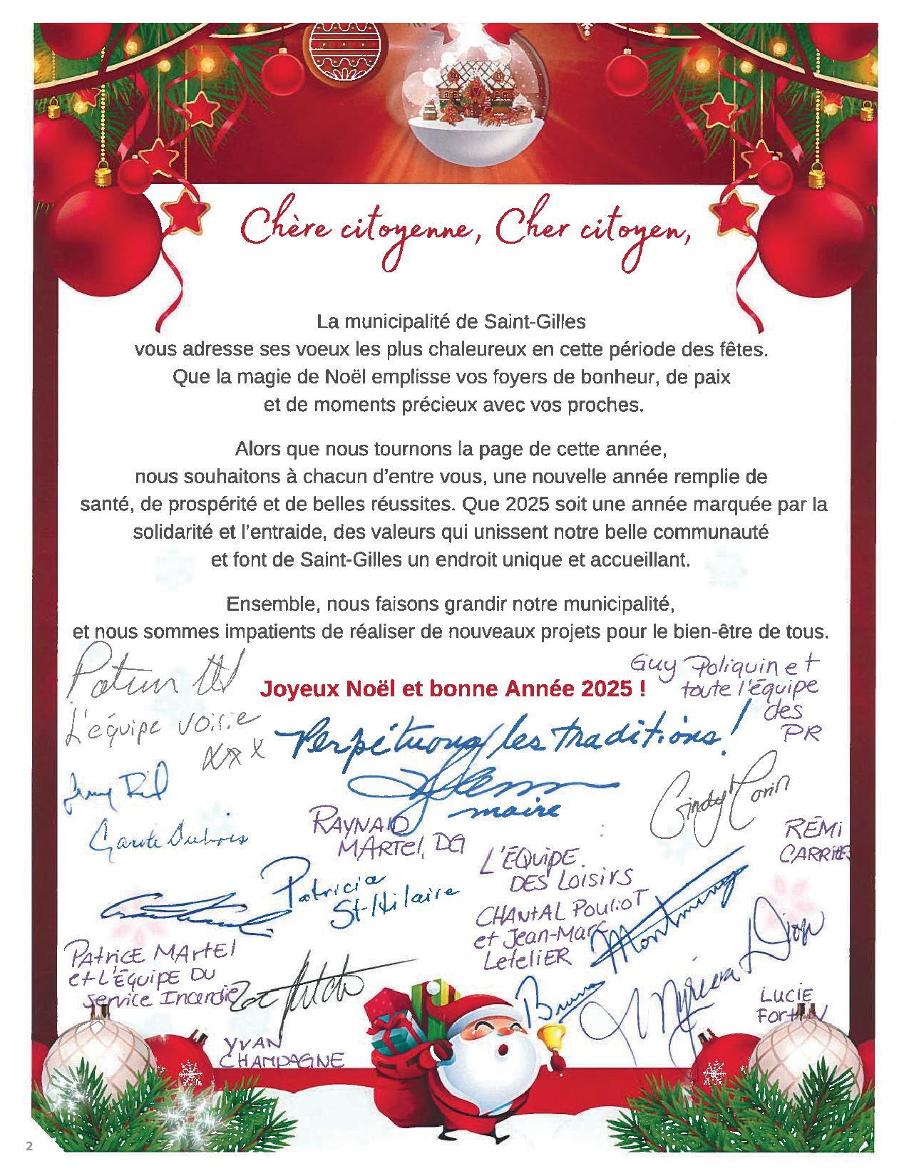 Joyeux Noël et bonne Année 2025 ! Municipalité de SaintGilles